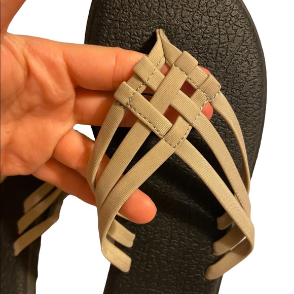 Sanuk Yoga Woven Strap Flop Flip Sandals - Picture 3 of 5